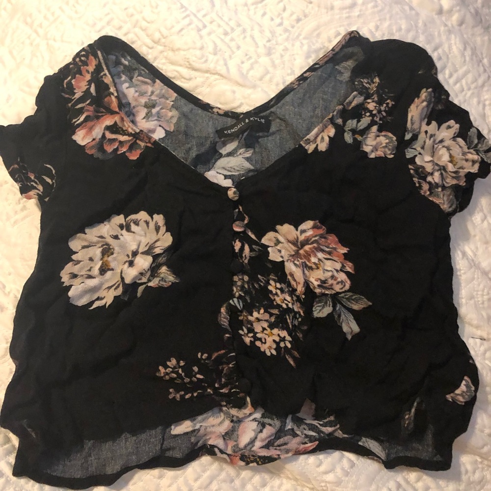 PacSun Kendall and Kylie Floral Flounce Top